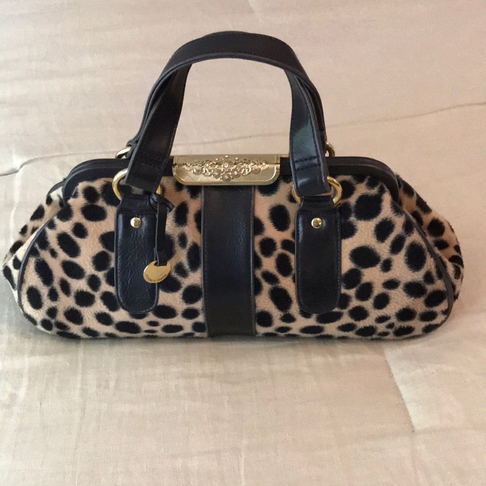 Necessary Objects leopard print bag & coin purse